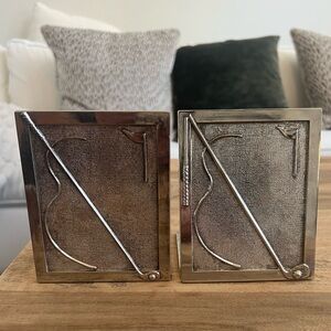 vintage heavy golf bookends